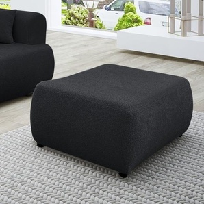 Polsterhocker Designerhocker Hocker ANIKE in Stoff Now or Never Schwarz