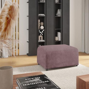Polsterhocker Designerhocker Hocker MEGAN in Stoff Poso Altrosa