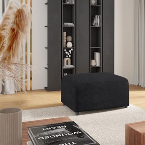 Polsterhocker Designerhocker Hocker MEGAN in Stoff Poso Anthrazit