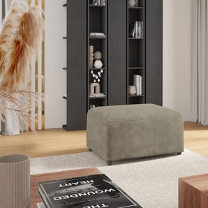 Polsterhocker Designerhocker Hocker MEGAN in Stoff Poso Beige