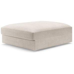 Polsterhocker Big Beige/Kaschmir Webstoff Palila Modern
