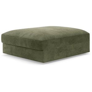 Polsterhocker Big Grün Cordstoff Lizza Modern