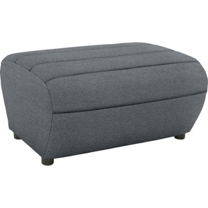 Polsterhocker DOMO COLLECTION Soleil Hocker Gr. B/H/T: 73 cm x 40 cm x 63 cm, Flachgewebe 1, grau Gartenhocker Speziell für Outdoor, witterungsbeständig, incl. Schutzhülle