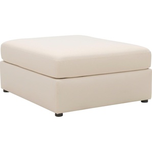 Polsterhocker DOMO COLLECTION Solskin Hocker Gr. B/H/T: 92 cm x 44 cm x 78 cm, Flachgewebe 2, beige (ecru) Gartenhocker Speziell für Outdoor, witterungsbeständig, incl. Schutzhülle