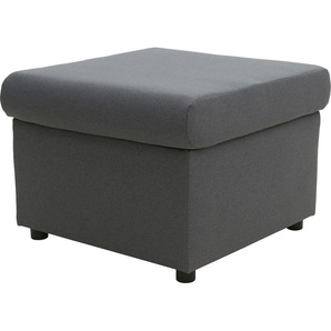 Polsterhocker DOMO COLLECTION Sonce Hocker Gr. B/H/T: 65 cm x 46 cm x 65 cm, Flachgewebe 1, grau Gartenhocker Speziell für Outdoor, witterungsbeständig, incl. Schutzhülle