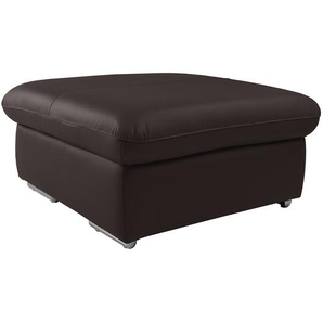 Polsterhocker Echtleder 86 x 46 x 86cm Braun