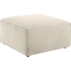 Polsterhocker ANDAS Nöre, beige, B:80cm H:46cm T:80cm, 92% Polyester, 8% Polyamid, Hocker, Polsterhocker, Modul - zum Zusammenstellen; in vielen Bezugsqualitäten und Farben