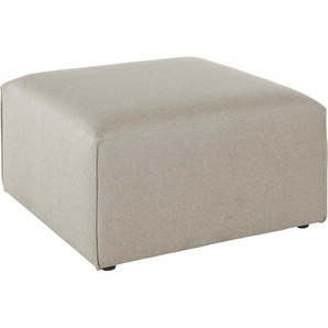 Polsterhocker ANDAS Nöre, beige, B:80cm H:46cm T:80cm, Samtoptik (100% Polyester), Struktur (100% Polypropylen), Struktur fein (100% Polyester), Webstoff (100% Polyester), Luxus-Microfaser Lederoptik (100% Polyester), Baumwoll-/Leinenmix (60%