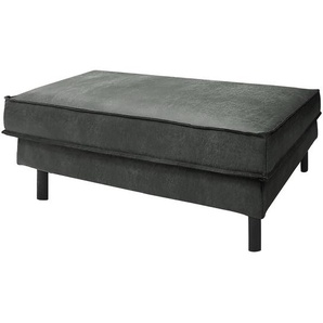 Polsterhocker 111 x 45 x 66cm Schwarz Microfaser Yaka: Schwarz