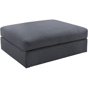 Polsterhocker HOME AFFAIRE Soft&Cosy XL, grau (anthrazit), B:101cm H:52cm T:97cm, 100% Polyester, Hocker, in Cord