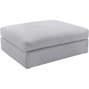 Polsterhocker HOME AFFAIRE Soft&Cosy XL, grau (hellgrau), B:101cm H:52cm T:97cm, 100% Polyester, Hocker, in Cord