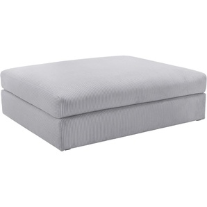 Polsterhocker HOME AFFAIRE Soft&Cosy XXL, grau (hellgrau), B:125cm H:52cm T:101cm, 100% Polyester, Hocker, in Cord