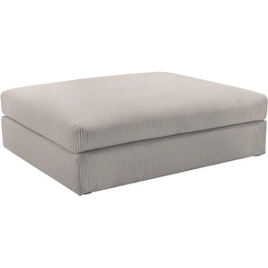 Polsterhocker HOME AFFAIRE Soft&Cosy XXL, grau (taupe), B:125cm H:52cm T:101cm, 100% Polyester, Hocker, in Cord