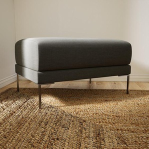Polsterhocker Kiesgrau - Eleganter Polsterhocker: Hochwertige Qualität, einzigartiges Design - 80 x 48 x 60 cm, Individuell konfigurierbar