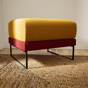 Polsterhocker Kirschrot - Eleganter Polsterhocker: Hochwertige Qualität, einzigartiges Design - 60 x 48 x 60 cm, Individuell konfigurierbar
