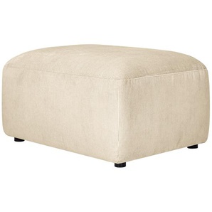 Polsterhocker 86 x 45 x 66cm Beige Cordstoff Licia: Beige