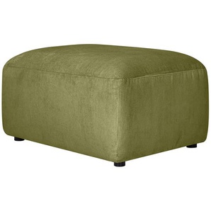Polsterhocker 86 x 45 x 66cm Grün Cordstoff Licia: Lindgrün
