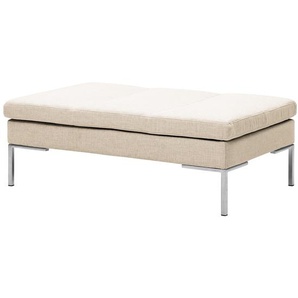 Polsterhocker 108 x 40 x 69cm Beige Webstoff Saia: Beige