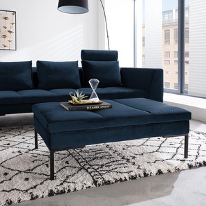 Polsterhocker 108 x 40 x 69cm Blau Samt Shyla: Dunkelblau
