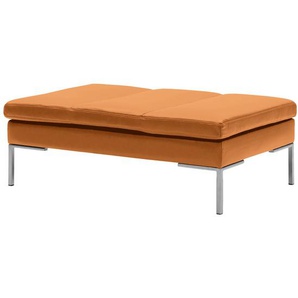 Polsterhocker 108 x 40 x 69cm Braun Echtleder Neka: Cognac