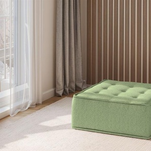 Polsterhocker Modul SANDE Stoff Alpine Hellgrün