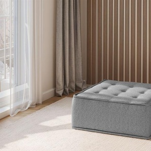 Polsterhocker Modul SANDE Stoff Raven Grau