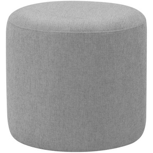 Polsterhocker Moulton 45 x 46cm Grau/Grau Strukturstoff Talta: Grau