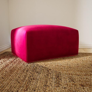Polsterhocker Samt Magentapink - Eleganter Polsterhocker: Hochwertige Qualität, einzigartiges Design - 80 x 42 x 64 cm, Individuell konfigurierbar
