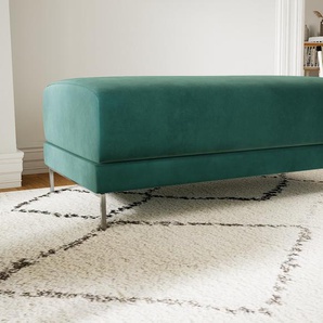 Polsterhocker Samt Ozeangrün - Eleganter Polsterhocker: Hochwertige Qualität, einzigartiges Design - 100 x 42 x 60 cm, Individuell konfigurierbar