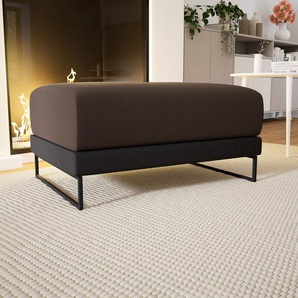 Polsterhocker Schwarz - Eleganter Polsterhocker: Hochwertige Qualität, einzigartiges Design - 80 x 42 x 60 cm, Individuell konfigurierbar
