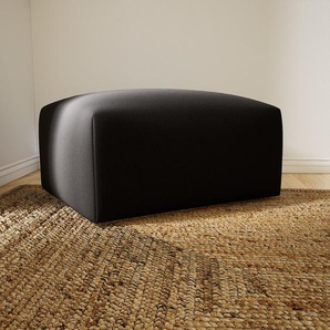 Polsterhocker Schwarz - Eleganter Polsterhocker: Hochwertige Qualität, einzigartiges Design - 80 x 42 x 64 cm, Individuell konfigurierbar