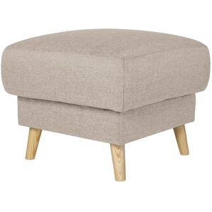 Polsterhocker 60 x 45 x 55cm Beige/Cappuccino Webstoff Luba: Cappuccino