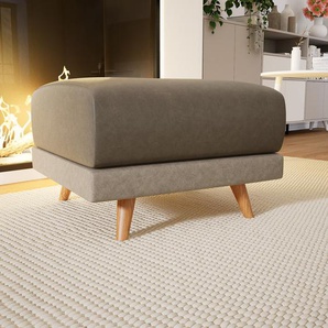 Polsterhocker Taupebeige - Eleganter Polsterhocker: Hochwertige Qualität, einzigartiges Design - 60 x 42 x 60 cm, Individuell konfigurierbar