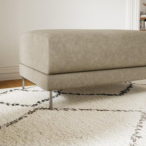 Polsterhocker Taupebeige - Eleganter Polsterhocker: Hochwertige Qualität, einzigartiges Design - 80 x 42 x 60 cm, Individuell konfigurierbar