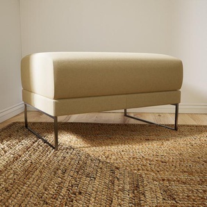 Polsterhocker Taupebeige - Eleganter Polsterhocker: Hochwertige Qualität, einzigartiges Design - 80 x 48 x 60 cm, Individuell konfigurierbar