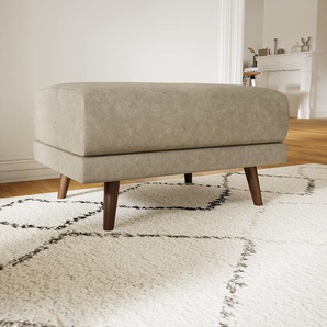 Polsterhocker Taupebeige - Eleganter Polsterhocker: Hochwertige Qualität, einzigartiges Design - 80 x 48 x 60 cm, Individuell konfigurierbar