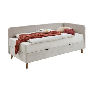 Polsterliege in Cord - beige - Materialmix | Möbel Kraft