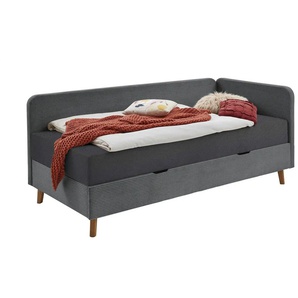 Polsterliege in Cord Carlotta ¦ grau