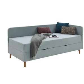 Polsterliege mit Bettkasten - blau - Materialmix | Möbel Kraft