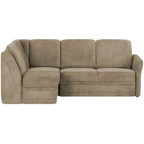 Polstermöbel Oelsa Ecksofa  Luna ¦ braun ¦ Maße (cm): B: 224 H: 91 T: 160.0