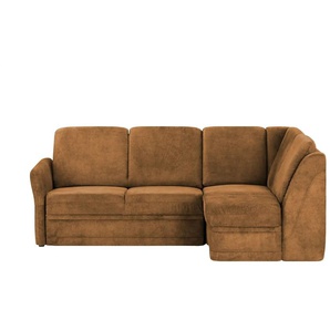 Polstermöbel Oelsa Ecksofa  Luna ¦ orange ¦ Maße (cm): B: 224 H: 91 T: 160.0