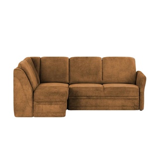 Polstermöbel Oelsa Ecksofa  Luna ¦ orange ¦ Maße (cm): B: 224 H: 91 T: 160.0
