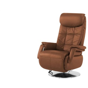 Polstermöbel Oelsa Ledersessel mit elektrischer Relaxfunktion Mambo ¦ orange ¦ Maße (cm): B: 86 H: 119 T: 88.0