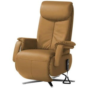 Polstermöbel Oelsa TV-Sessel aus Echtleder Mambo - gelb - Materialmix - 82 cm - 112 cm - cm 88,0 | Möbel Kraft
