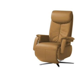 Polstermöbel Oelsa TV-Sessel aus Echtleder Mambo - gelb - Materialmix - 82 cm - 112 cm - cm 88,0 | Möbel Kraft