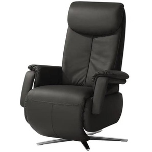 Polstermöbel Oelsa TV-Sessel aus Echtleder Mambo - grau - Materialmix - 82 cm - 112 cm - cm 88,0 | Möbel Kraft