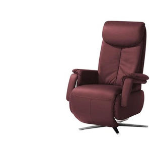 Polstermöbel Oelsa TV-Sessel aus Echtleder Mambo ¦ rot ¦ Maße (cm): B: 82 H: 112 T: 88.0