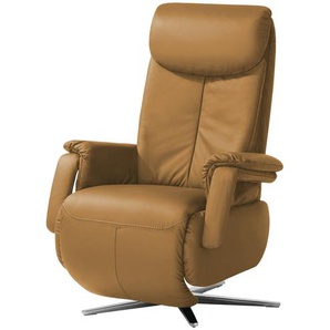 Polstermöbel Oelsa TV-Sessel aus Echtleder Mambo - gelb - Materialmix - 82 cm - 112 cm - 88 cm | Möbel Kraft