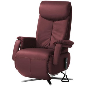 Polstermöbel Oelsa TV-Sessel aus Echtleder Mambo - rot - Materialmix - 82 cm - 112 cm - 88 cm | Möbel Kraft