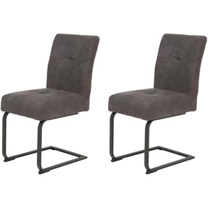 Polsterschwingstuhl 2er-Set  Jordan ¦ grau ¦ Maße (cm): B: 43 H: 91 T: 65.0